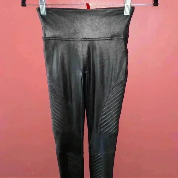 SPANX FAUX LEATHER MOTO LEGGING - Picture 3 of 9